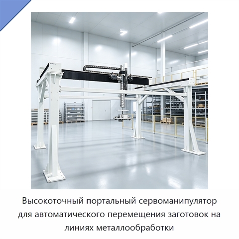Высокоточный портальный сервоманипулятор для автоматического перемещения заготовок на линиях металлообработки