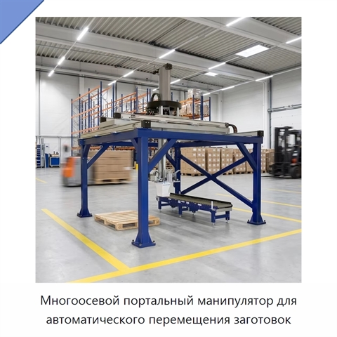 Многоосевой портальный манипулятор для автоматического перемещения заготовок