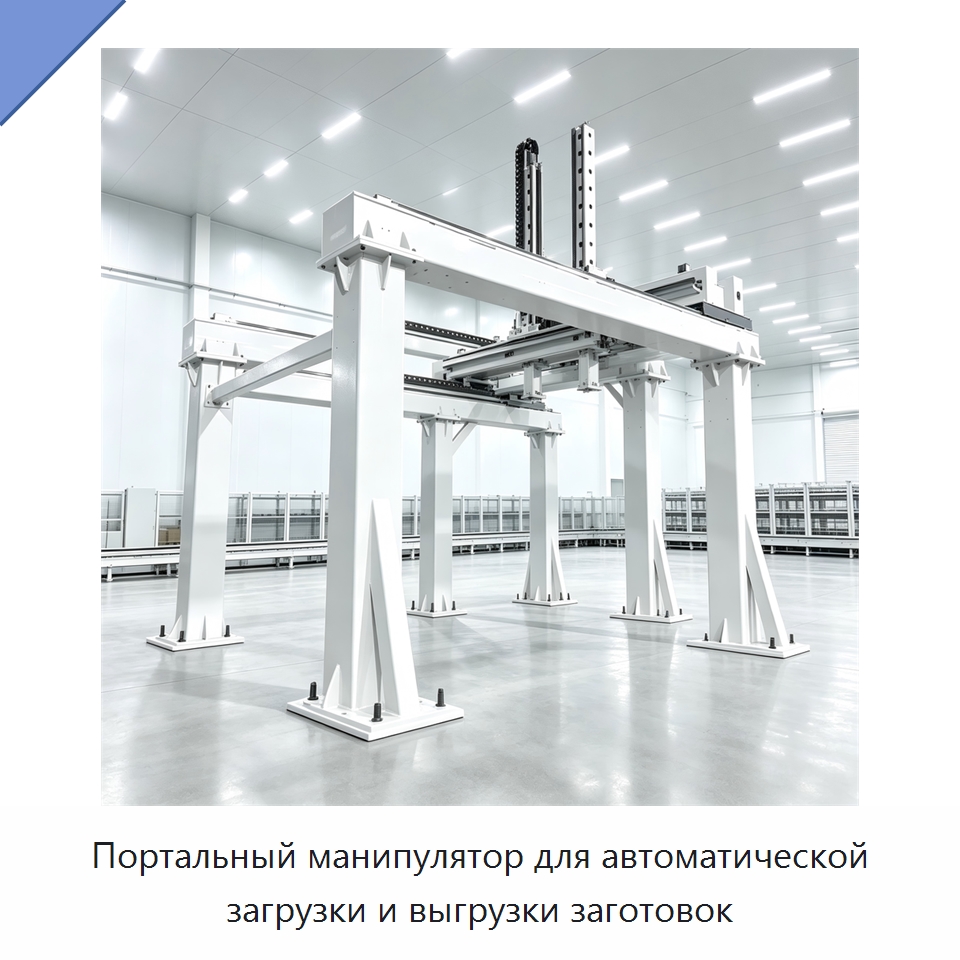 Портальный манипулятор для автоматической загрузки и выгрузки заготовок — Манипуляторы