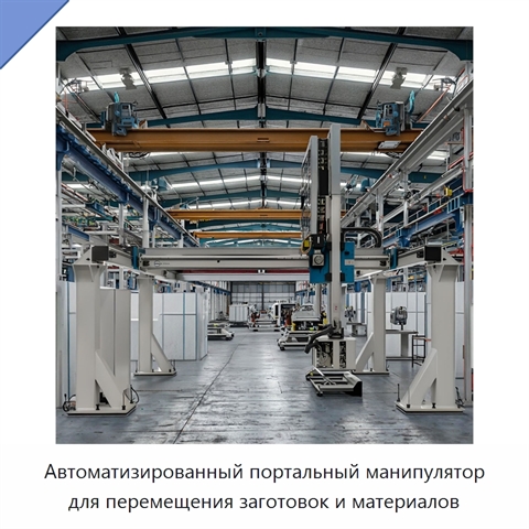 Автоматизированный портальный манипулятор для перемещения заготовок и материалов