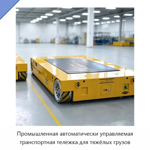 Промышленная автоматически управляемая транспортная тележка для тяжёлых грузов