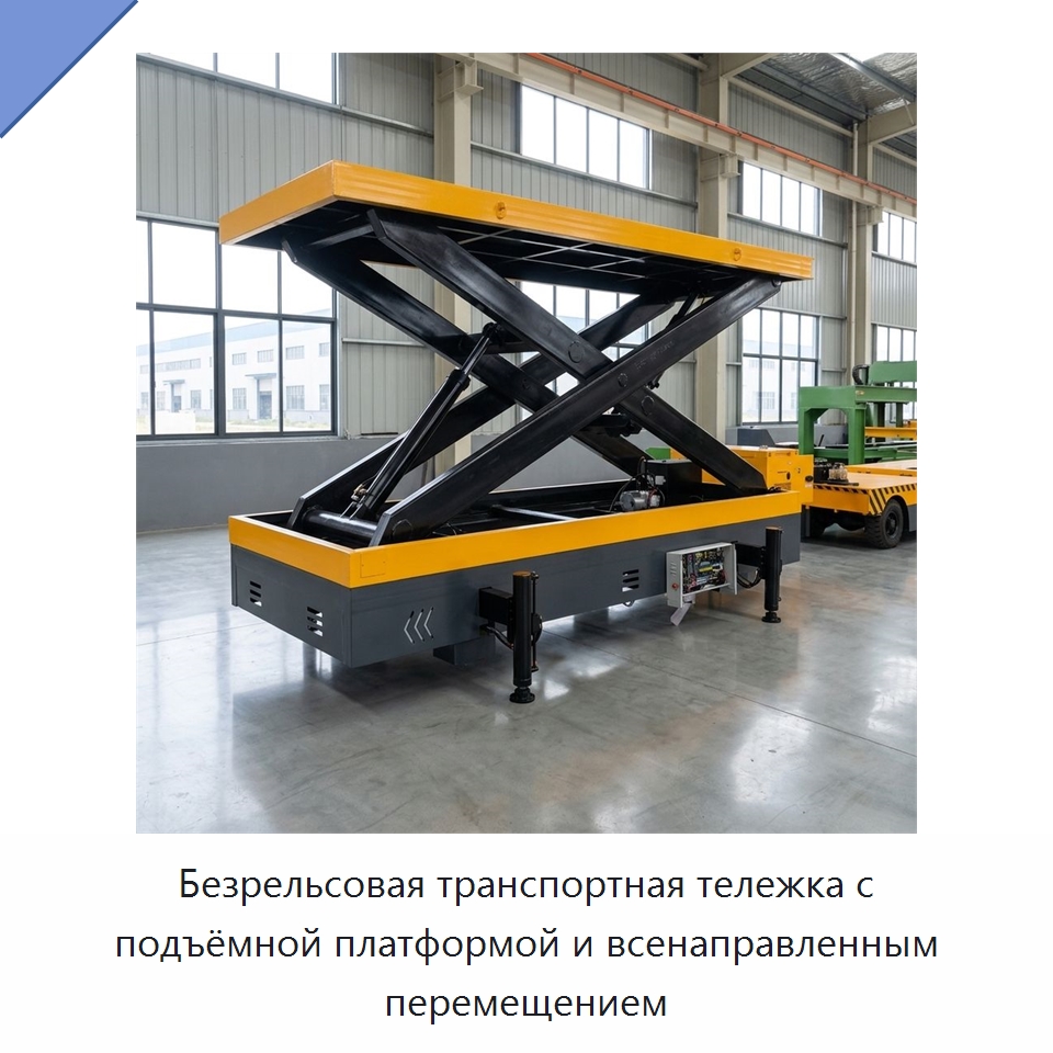 Безрельсовая транспортная тележка с подъёмной платформой и всенаправленным перемещением — Специальное подъемно-транспортное оборудование