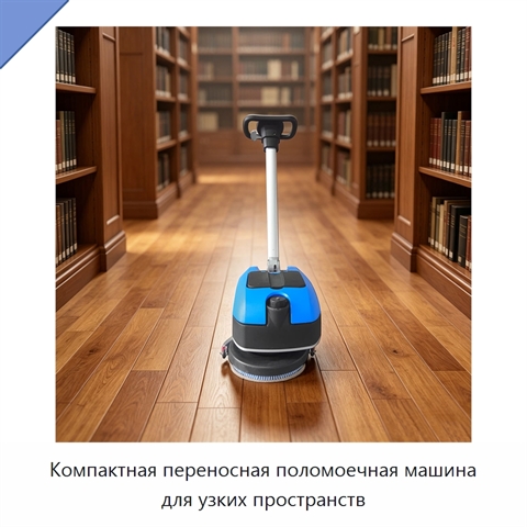 Компактная переносная поломоечная машина для узких пространств