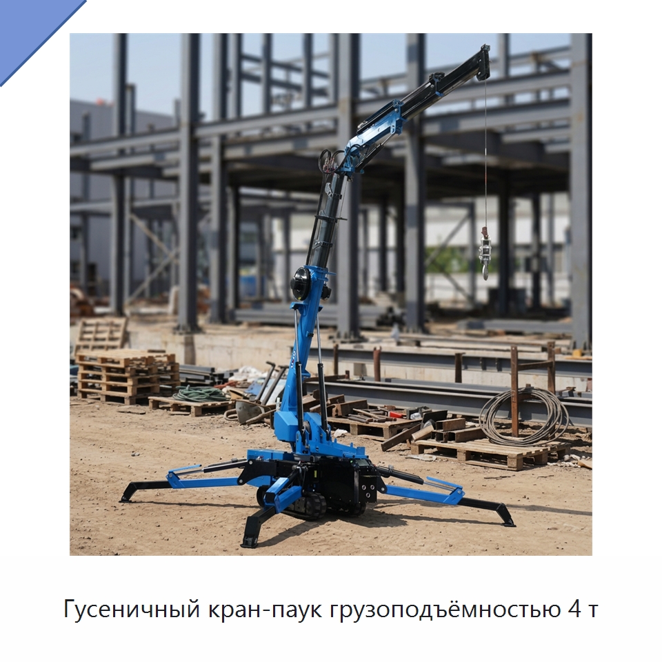 Гусеничный кран-паук грузоподъёмностью 4 т — Краны