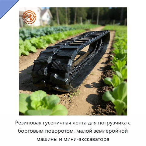 Резиновая гусеничная лента для погрузчика с бортовым поворотом, малой землеройной машины и мини-экскаватора