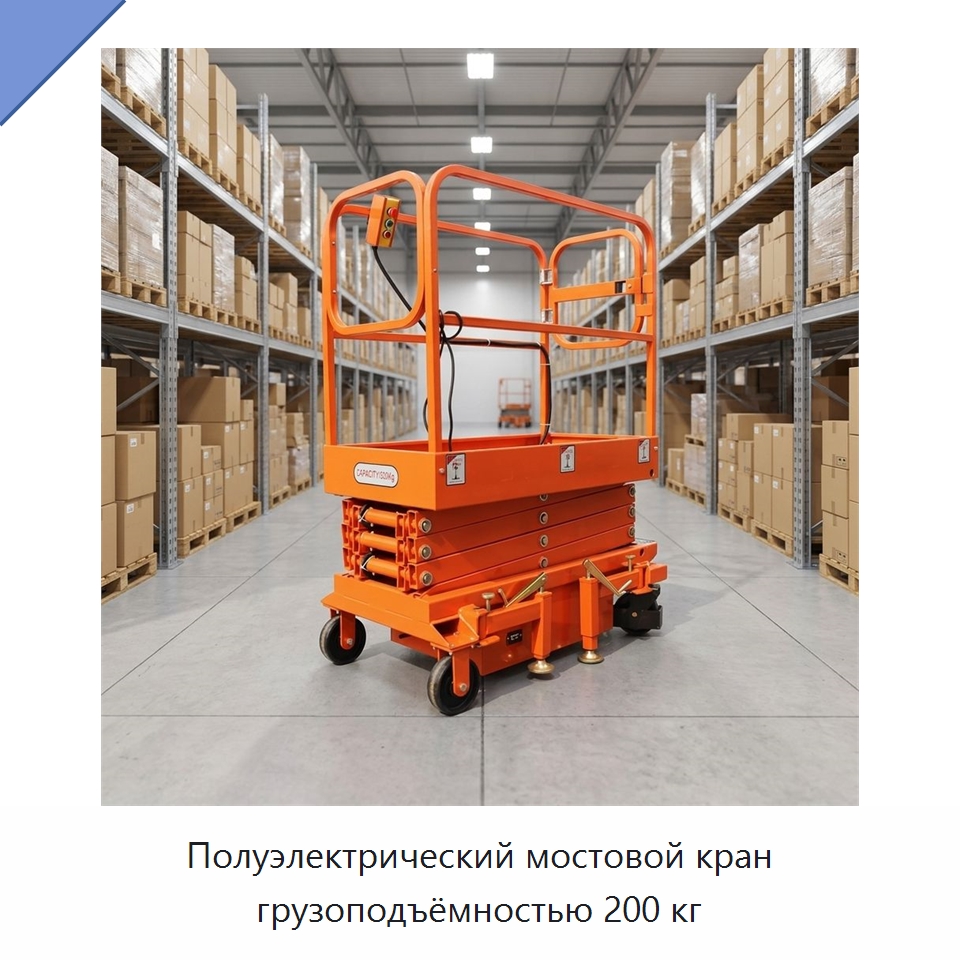 Полуэлектрический мостовой кран грузоподъёмностью 200 кг — Электротали