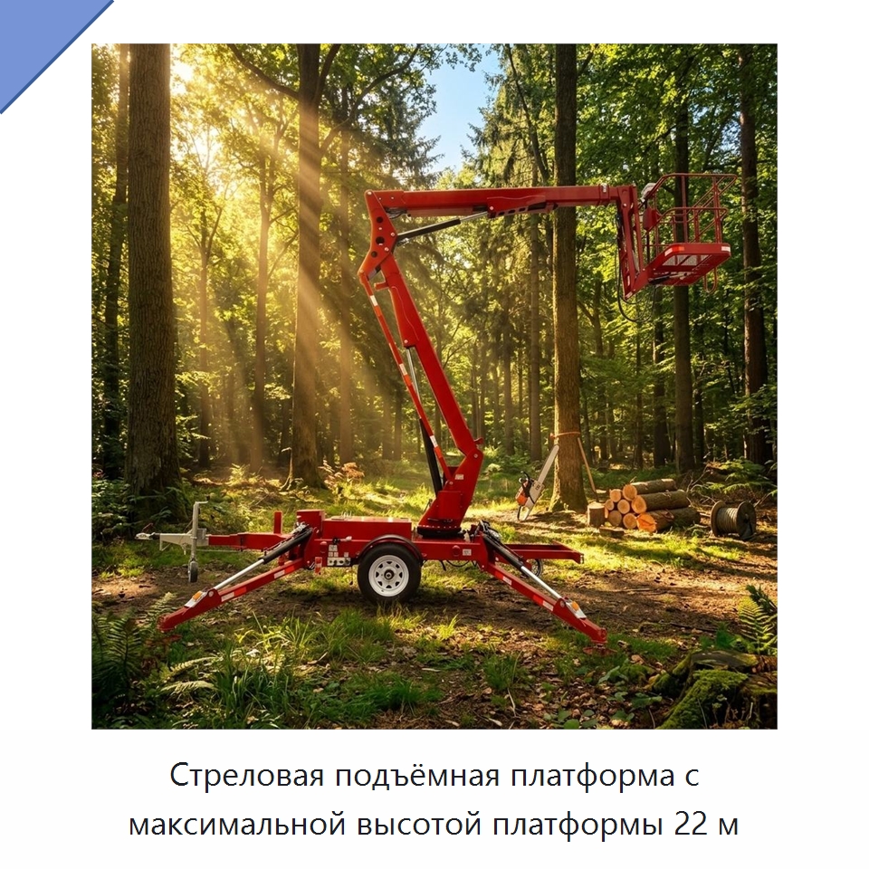 Стреловая подъёмная платформа с максимальной высотой платформы 22 м — Подъемные столы