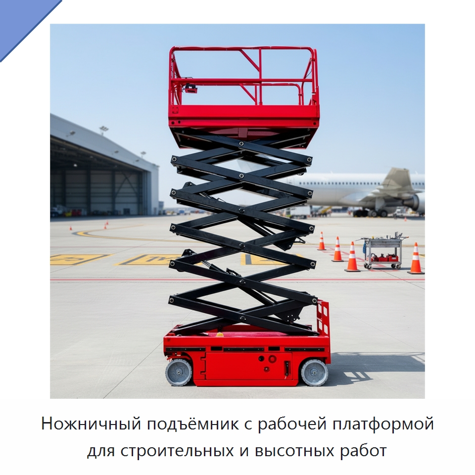 Ножничный подъёмник с рабочей платформой для строительных и высотных работ — Подъемные столы