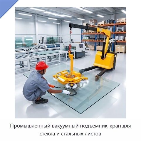 Промышленный вакуумный подъемник-кран для стекла и стальных листов