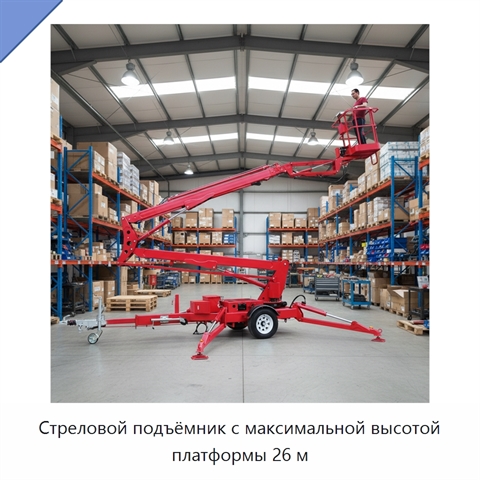 Стреловой подъёмник с максимальной высотой платформы 26 м