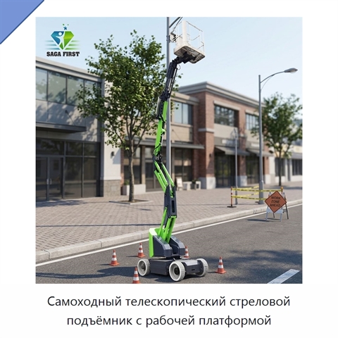 Самоходный телескопический стреловой подъёмник с рабочей платформой