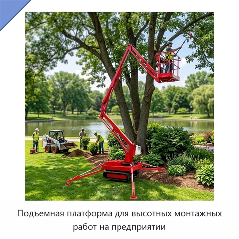 Подъемная платформа для высотных монтажных работ на предприятии