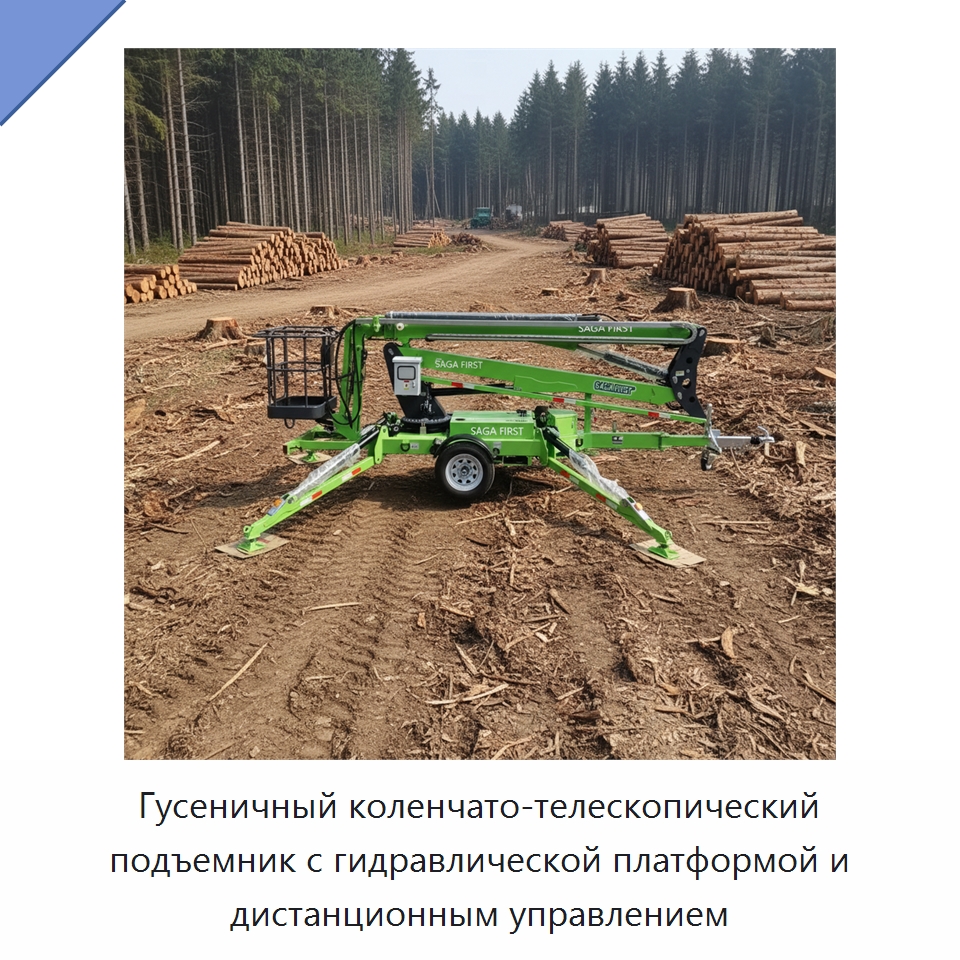 Гусеничный коленчато-телескопический подъемник с гидравлической платформой и дистанционным управлением — Подъемные столы