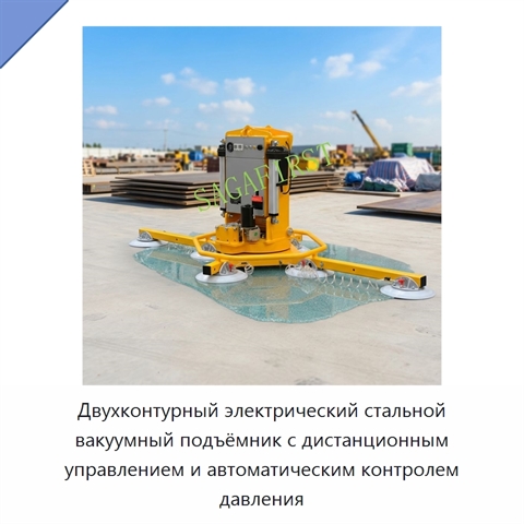 Двухконтурный электрический стальной вакуумный подъёмник с дистанционным управлением и автоматическим контролем давления