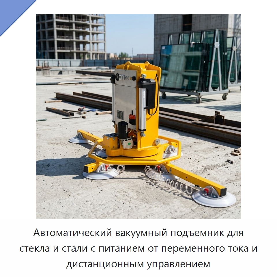 Автоматический вакуумный подъемник для стекла и стали с питанием от переменного тока и дистанционным управлением — Вакуумные грузозахваты