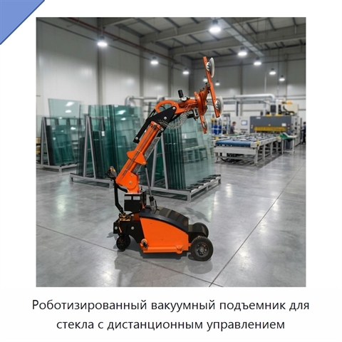 Роботизированный вакуумный подъемник для стекла с дистанционным управлением