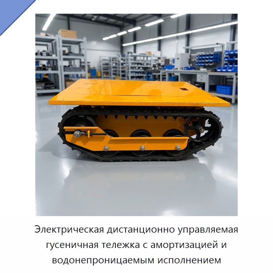 Электрическая дистанционно управляемая гусеничная тележка с амортизацией и водонепроницаемым исполнением — Специальное подъемно-транспортное оборудование