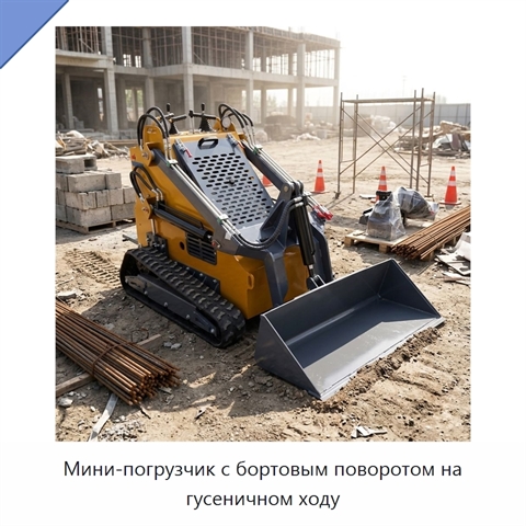 Мини-погрузчик с бортовым поворотом на гусеничном ходу
