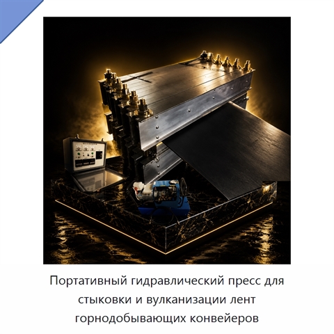 Портативный гидравлический пресс для стыковки и вулканизации лент горнодобывающих конвейеров