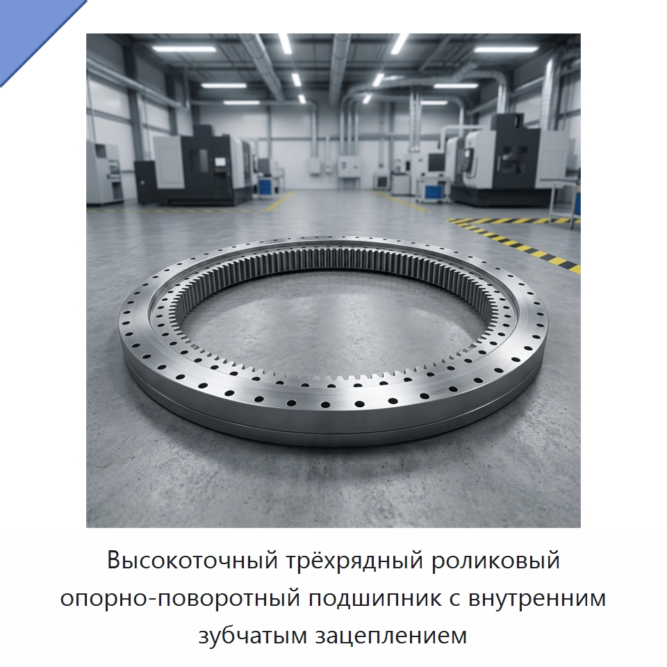 Высокоточный трёхрядный роликовый опорно-поворотный подшипник с внутренним зубчатым зацеплением — Опорно-поворотные подшипники