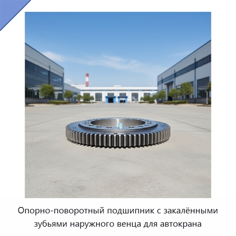 Опорно-поворотный подшипник с закалёнными зубьями наружного венца для автокрана