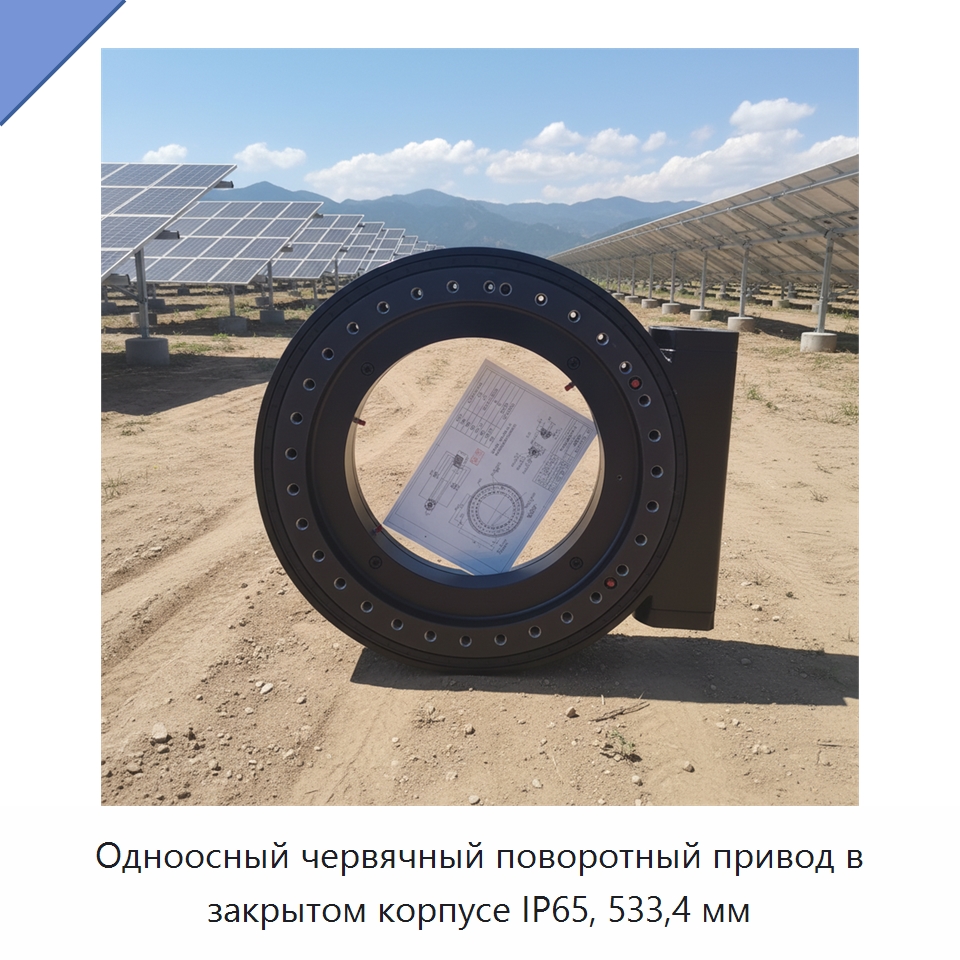 Одноосный червячный поворотный привод в закрытом корпусе IP65, 533,4 мм — Сопутствующая продукция для солнечной энергетики