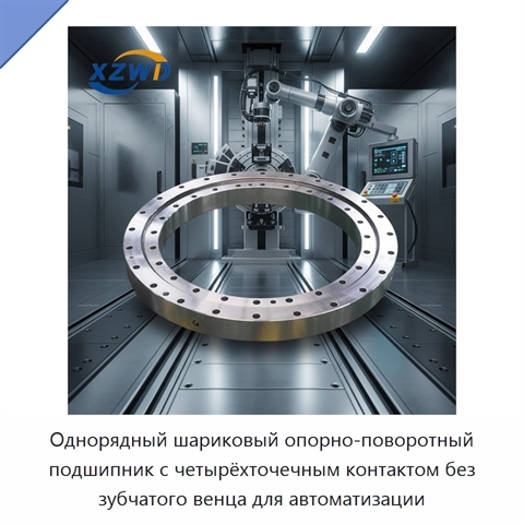 Однорядный шариковый опорно-поворотный подшипник с четырёхточечным контактом без зубчатого венца для автоматизации