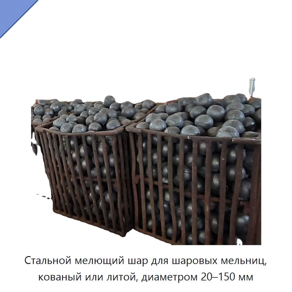 Стальной мелющий шар для шаровых мельниц, кованый или литой, диаметром 20–150 мм — Подшипниковые шарики