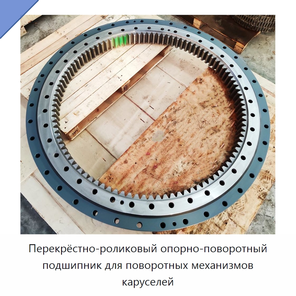 Перекрёстно-роликовый опорно-поворотный подшипник для поворотных механизмов каруселей — Опорно-поворотные подшипники