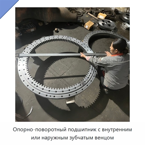 Опорно-поворотный подшипник с внутренним или наружным зубчатым венцом