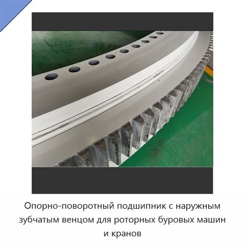 Опорно-поворотный подшипник с наружным зубчатым венцом для роторных буровых машин и кранов
