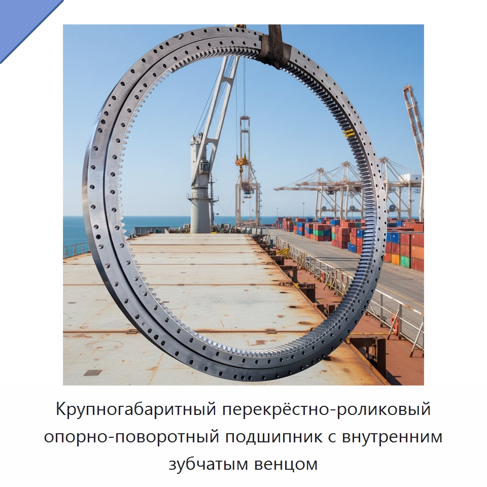 Крупногабаритный перекрёстно-роликовый опорно-поворотный подшипник с внутренним зубчатым венцом — Опорно-поворотные подшипники