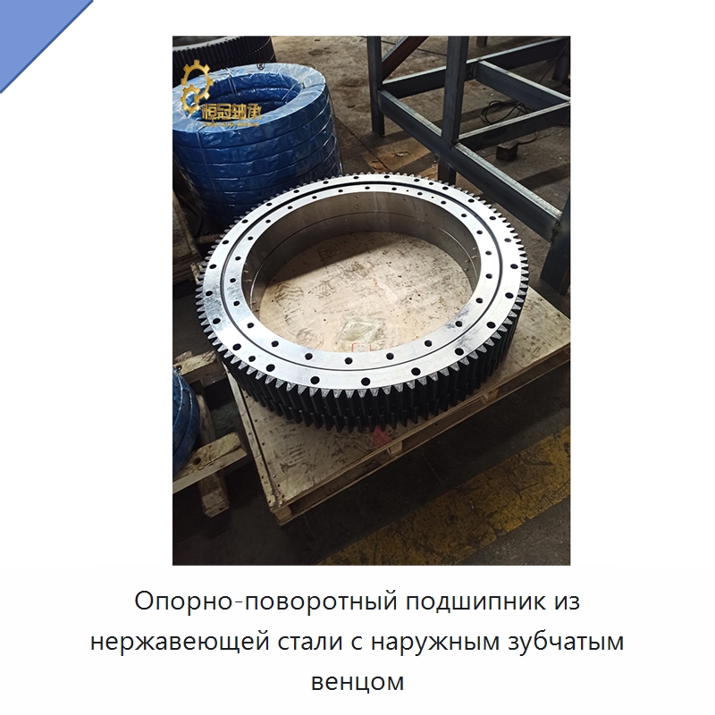 Опорно-поворотный подшипник из нержавеющей стали с наружным зубчатым венцом — Опорно-поворотные подшипники