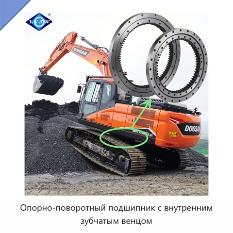 Опорно-поворотный подшипник с внутренним зубчатым венцом