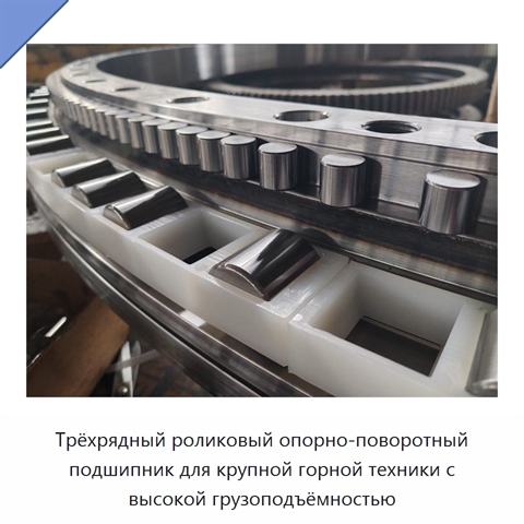 Трёхрядный роликовый опорно-поворотный подшипник для крупной горной техники с высокой грузоподъёмностью