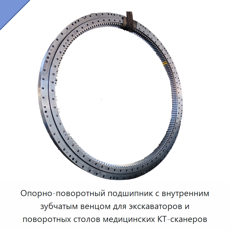 Опорно-поворотный подшипник с внутренним зубчатым венцом для экскаваторов и поворотных столов медицинских КТ-сканеров — Опорно-поворотные подшипники