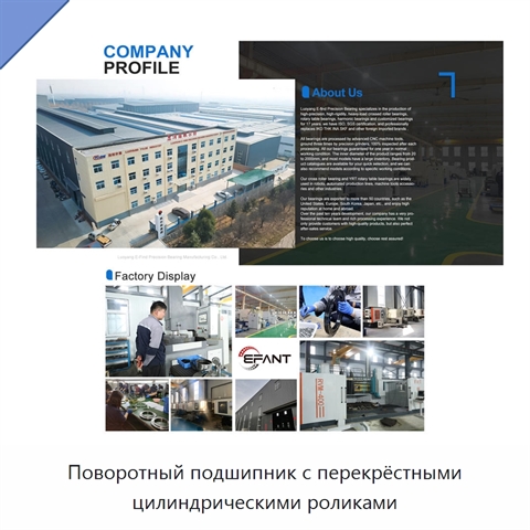 Поворотный подшипник с перекрёстными цилиндрическими роликами