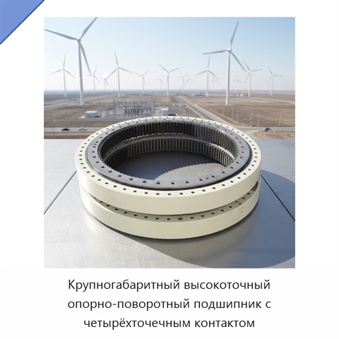 Крупногабаритный высокоточный опорно-поворотный подшипник с четырёхточечным контактом