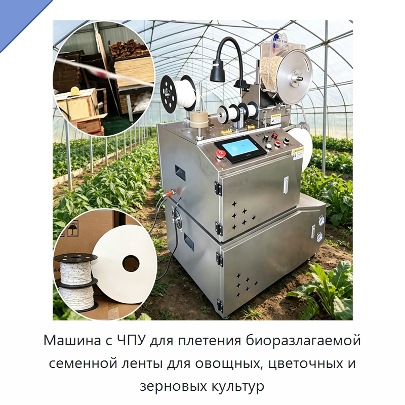 Машина с ЧПУ для плетения биоразлагаемой семенной ленты для овощных, цветочных и зерновых культур — Специальные сельскохозяйственные машины