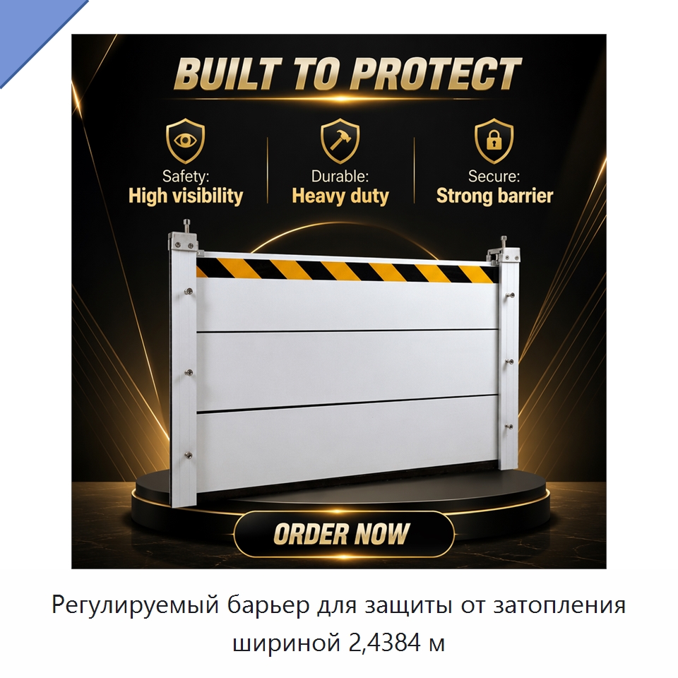 Регулируемый барьер для защиты от затопления шириной 2,4384 м — Специальные водно-спасательные средства