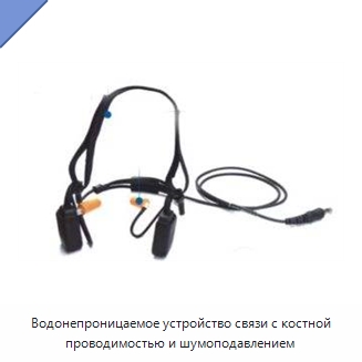 Водонепроницаемое устройство связи с костной проводимостью и шумоподавлением — Противопожарное оборудование и принадлежности