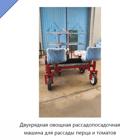 Двухрядная овощная рассадопосадочная машина для рассады перца и томатов