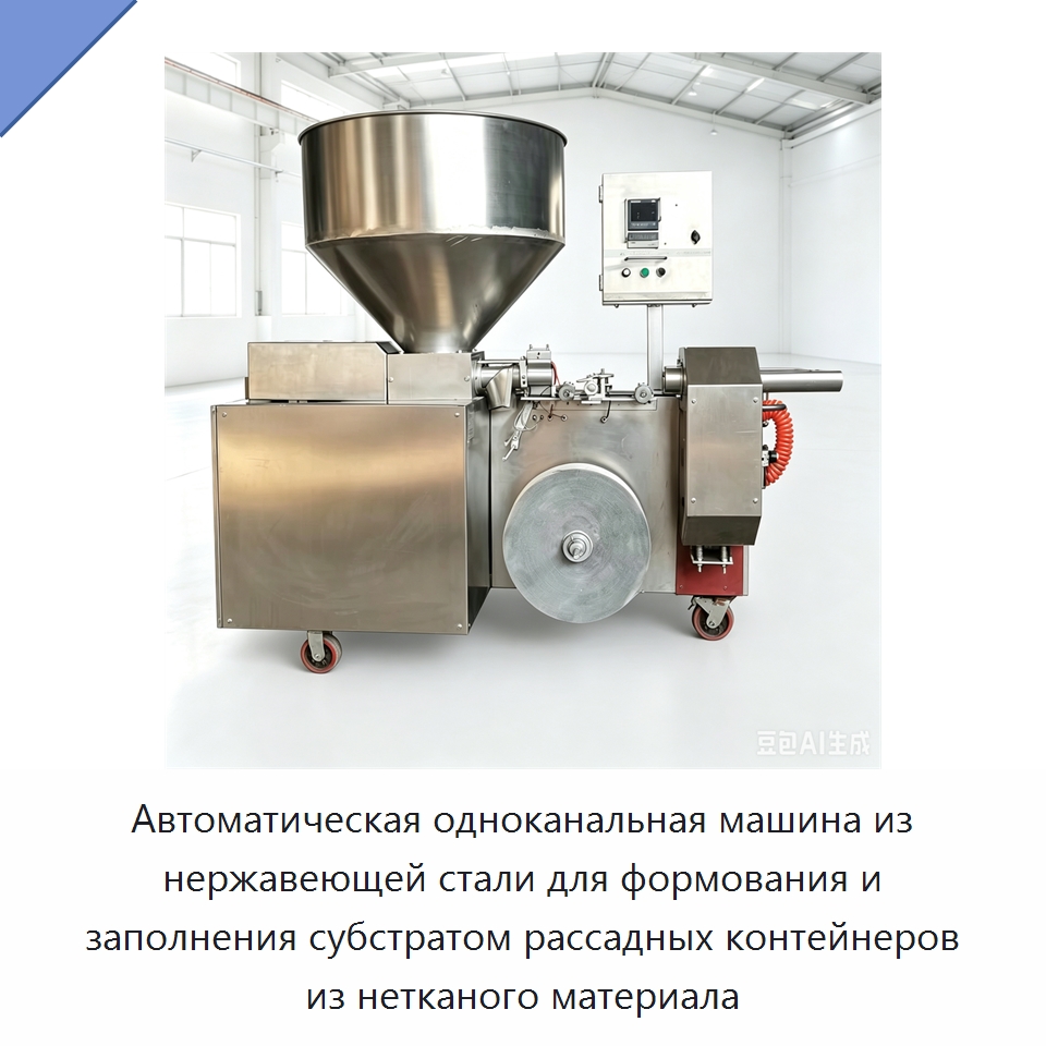 Автоматическая одноканальная машина из нержавеющей стали для формования и заполнения субстратом рассадных контейнеров из нетканого материала — Специальные сельскохозяйственные машины