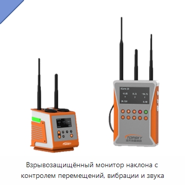 Взрывозащищённый монитор наклона с контролем перемещений, вибрации и звука — Испытательное оборудование
