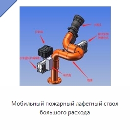 Мобильный пожарный лафетный ствол большого расхода