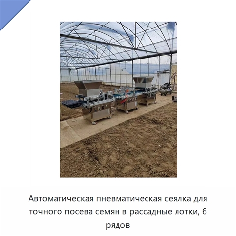 Автоматическая пневматическая сеялка для точного посева семян в рассадные лотки, 6 рядов