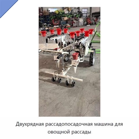 Двухрядная рассадопосадочная машина для овощной рассады