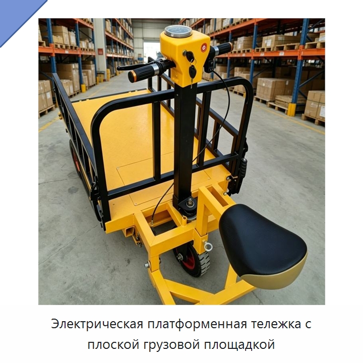 Электрическая платформенная тележка с плоской грузовой площадкой — Специальные машины и промышленное оборудование