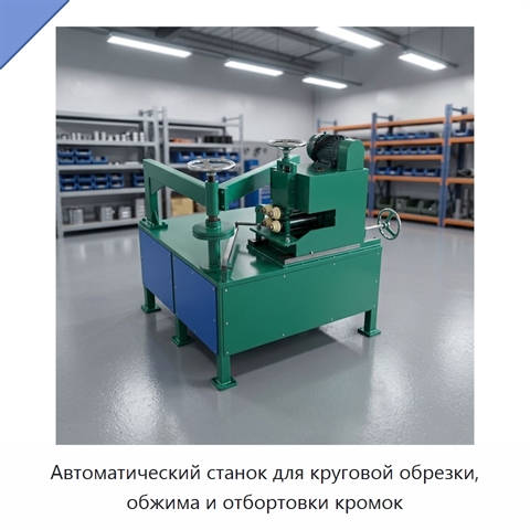 Автоматический станок для круговой обрезки, обжима и отбортовки кромок