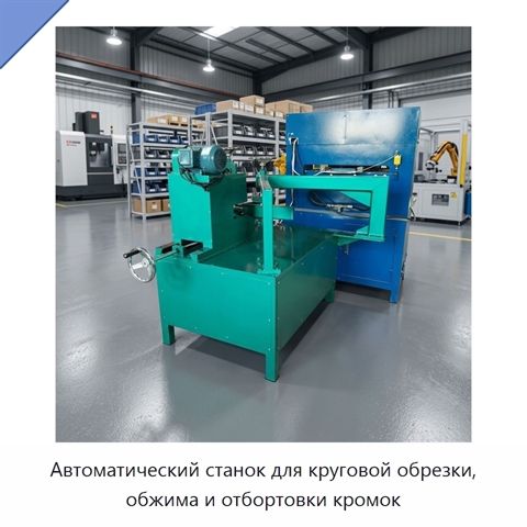 Автоматический станок для круговой обрезки, обжима и отбортовки кромок